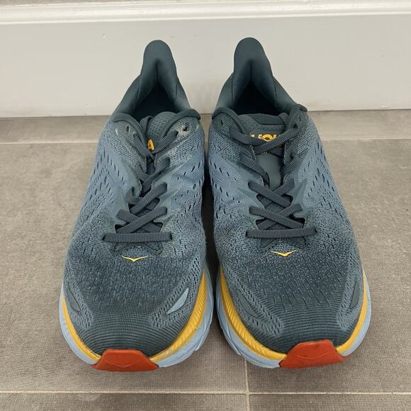 Hoka One One Clifton 8 Men’s 10.5D Blue Athletic Sneaker Running Comfort Shoes